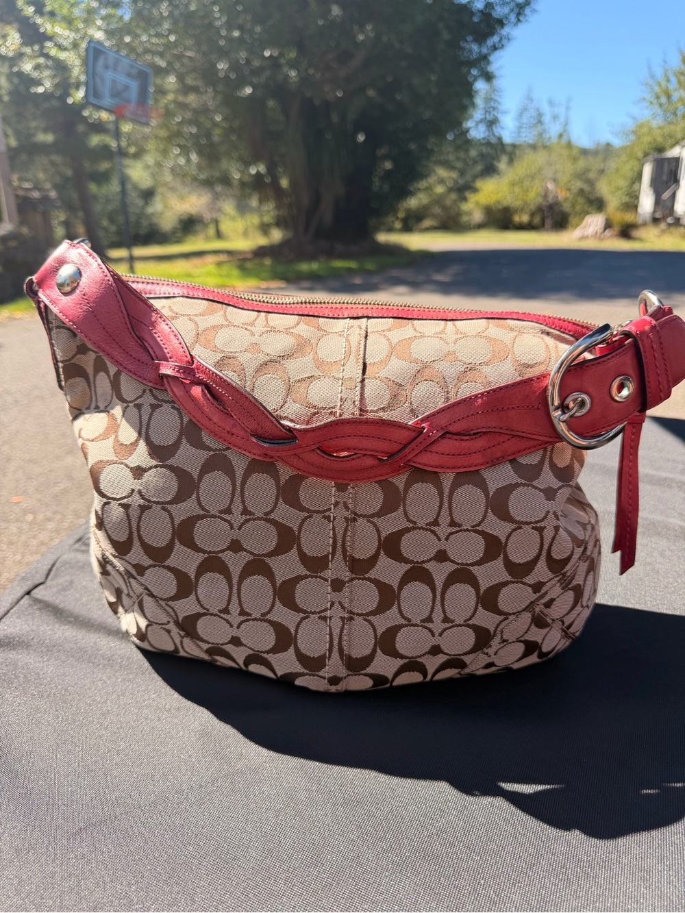 Coach Signature Hobo with Braided Leather❤️✨🤎